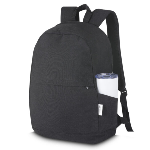 Mochila Personalizada Para Notebook Em Algodão Reciclado 340 G/M2 Preto