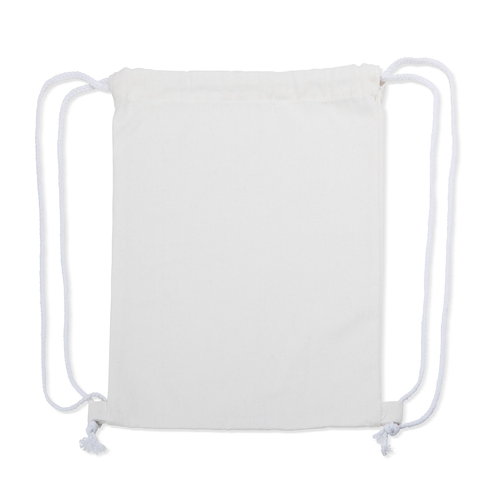 - Huble Brindes Corporativos Mochila Saco Personalizada Sacochila Algodão BRANCO