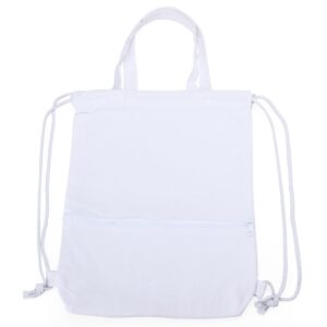 Mochila Saco Personalizada Sacochila Lona BRANCO
