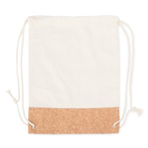 Mochila Saco Personalizada Sacochila Lona Cortiça BEGE