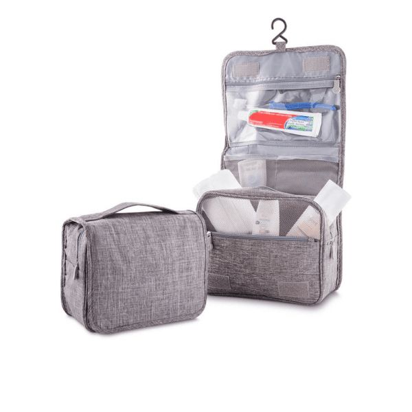 Necessaire Personalizada Nécessaire Poliéster 300D Cinza