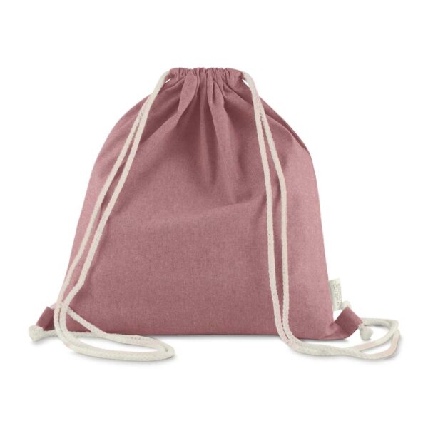 Sacochila Personalizada Sacola/Mochila Algodão Mescla Reciclado 140G/M² Vermelho