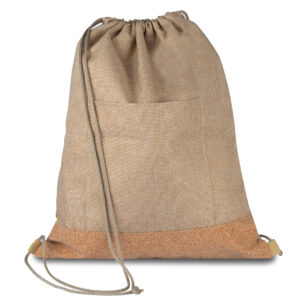 Sacochila Personalizada Sacola/Mochila Poliéster 600D Cortiça (34X38cm) Cru