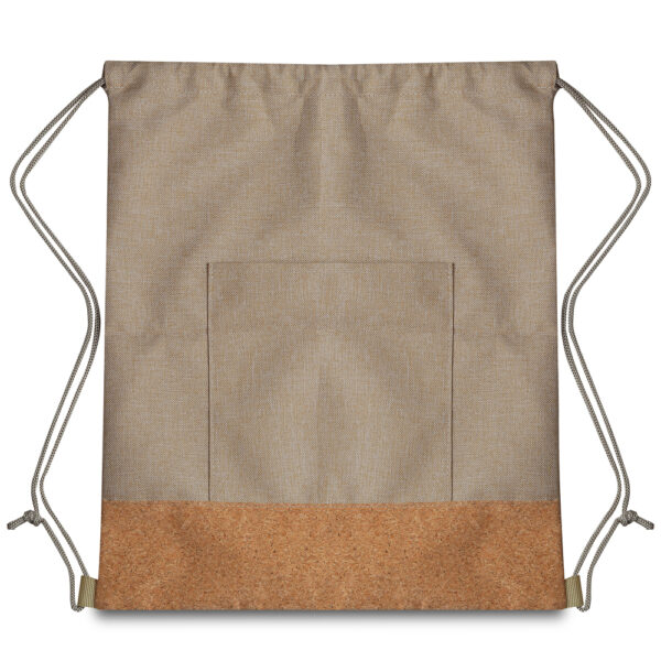 Sacochila Personalizada Sacola/Mochila Poliéster 600D Cortiça (34X38cm) - Foto 1