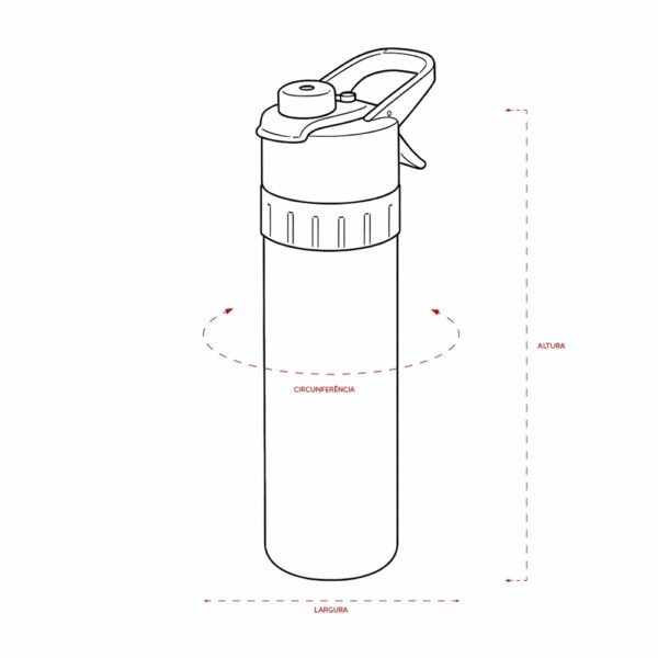 Squeeze Personalizado Borrifador Plástico 650ml - Detalhe 3
