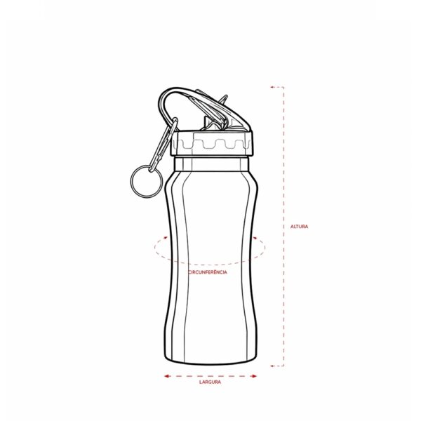 Squeeze Personalizado Inox 500ml - Detalhe 5